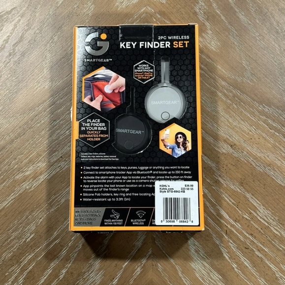 SMART GEAR 2PC WIRELESS KEY FINDER SET  2 KEY FOBS BRAND NEW - Picture 3 of 4